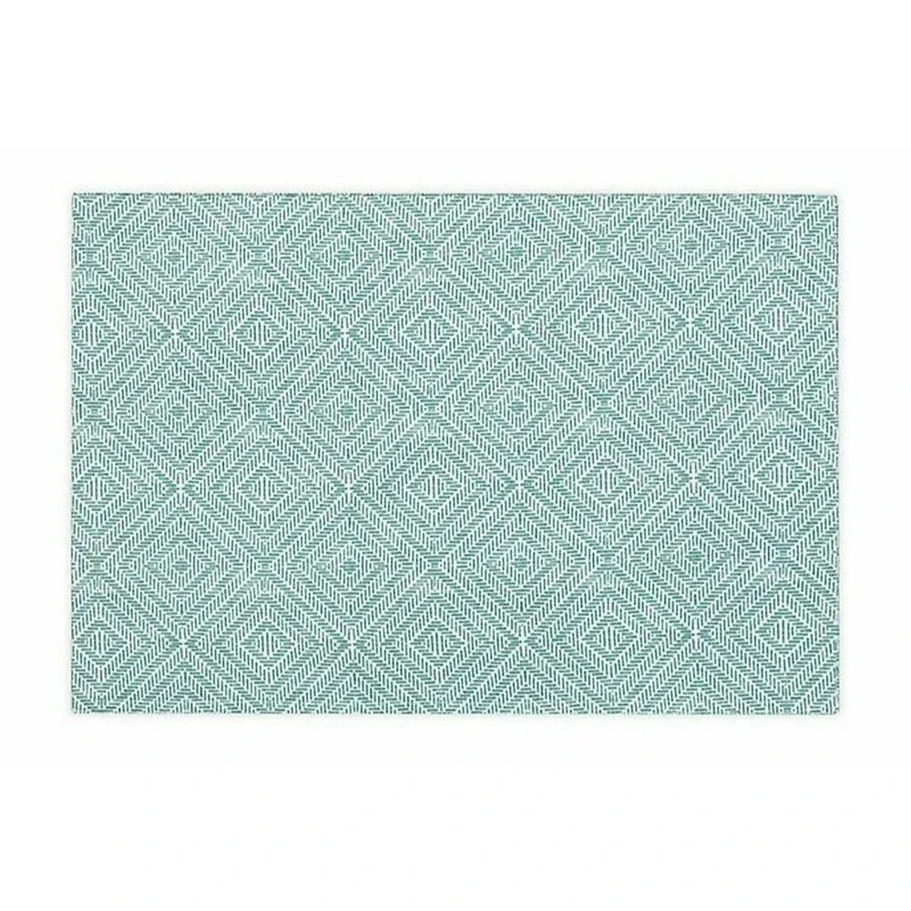 Liberty Indoor Outdoor Placemats Set of 4 Diamond Trellis Turquoise Beach Summer